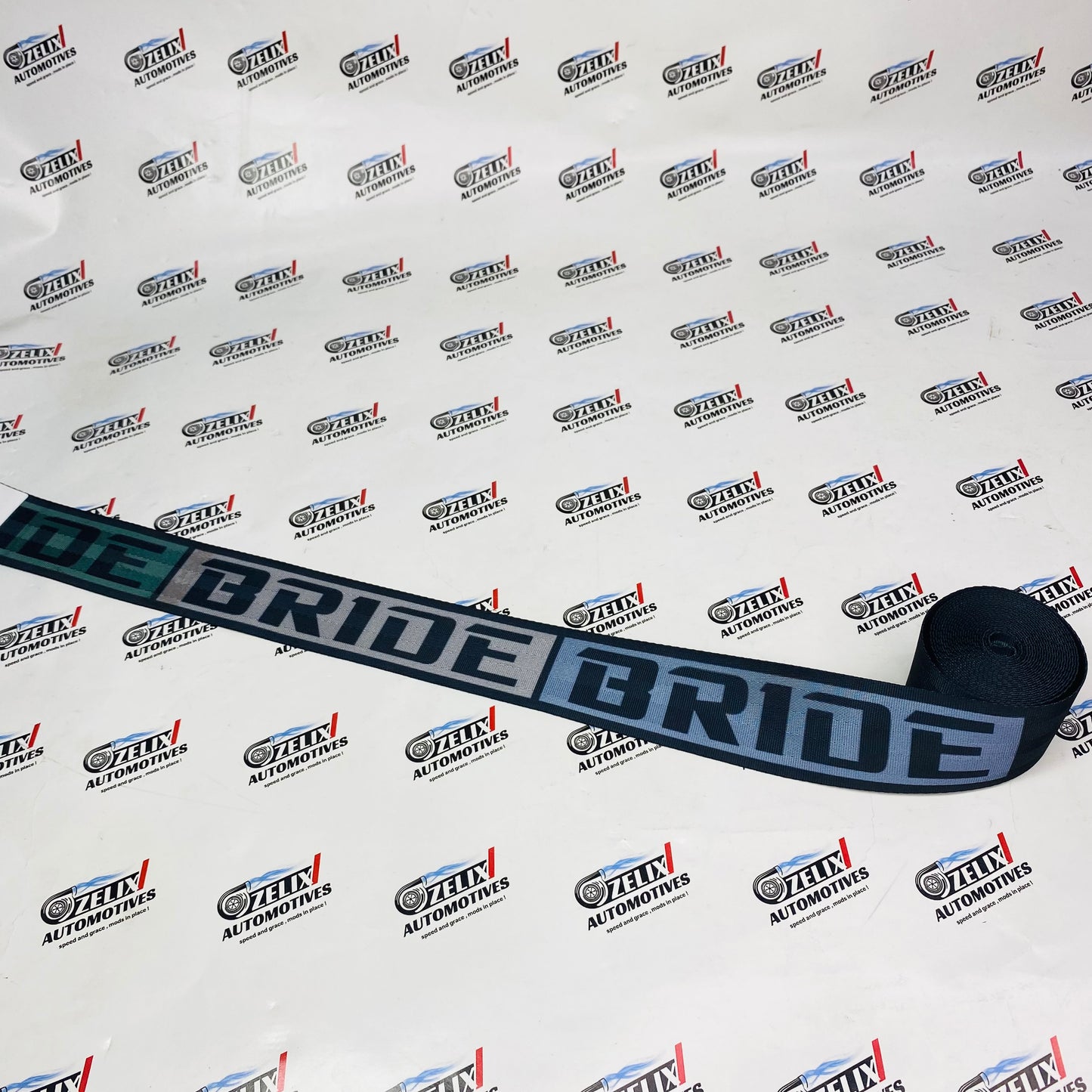 Black high-strength seat belt webbing roll