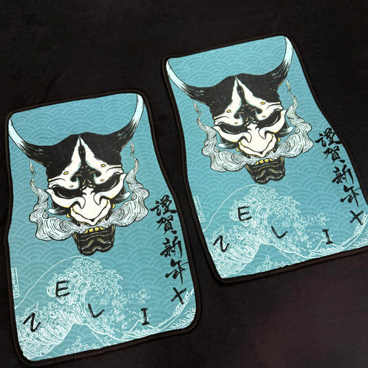 Japanese Demon Oni Car Mats | Universal
