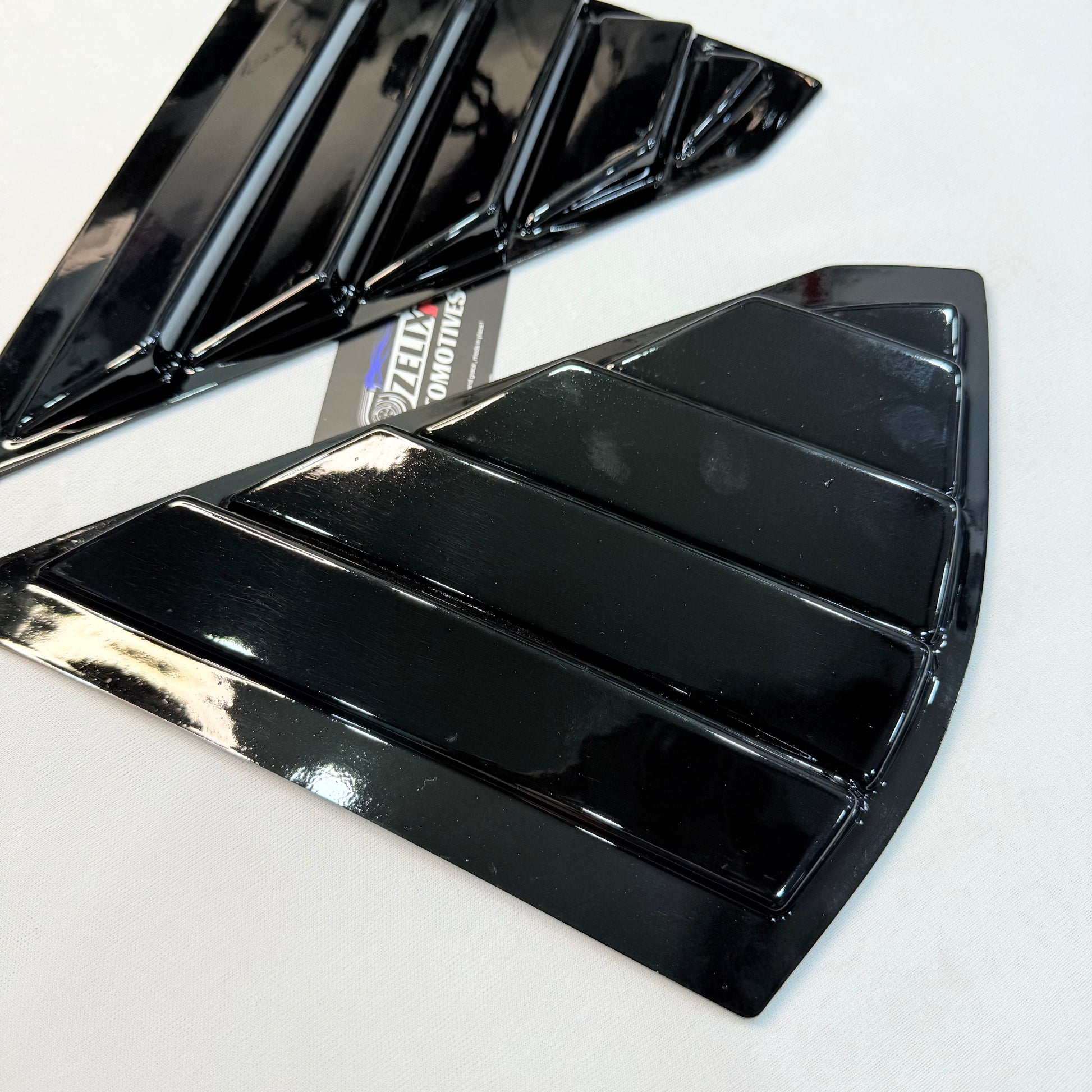 Fronx window louvers in black finish