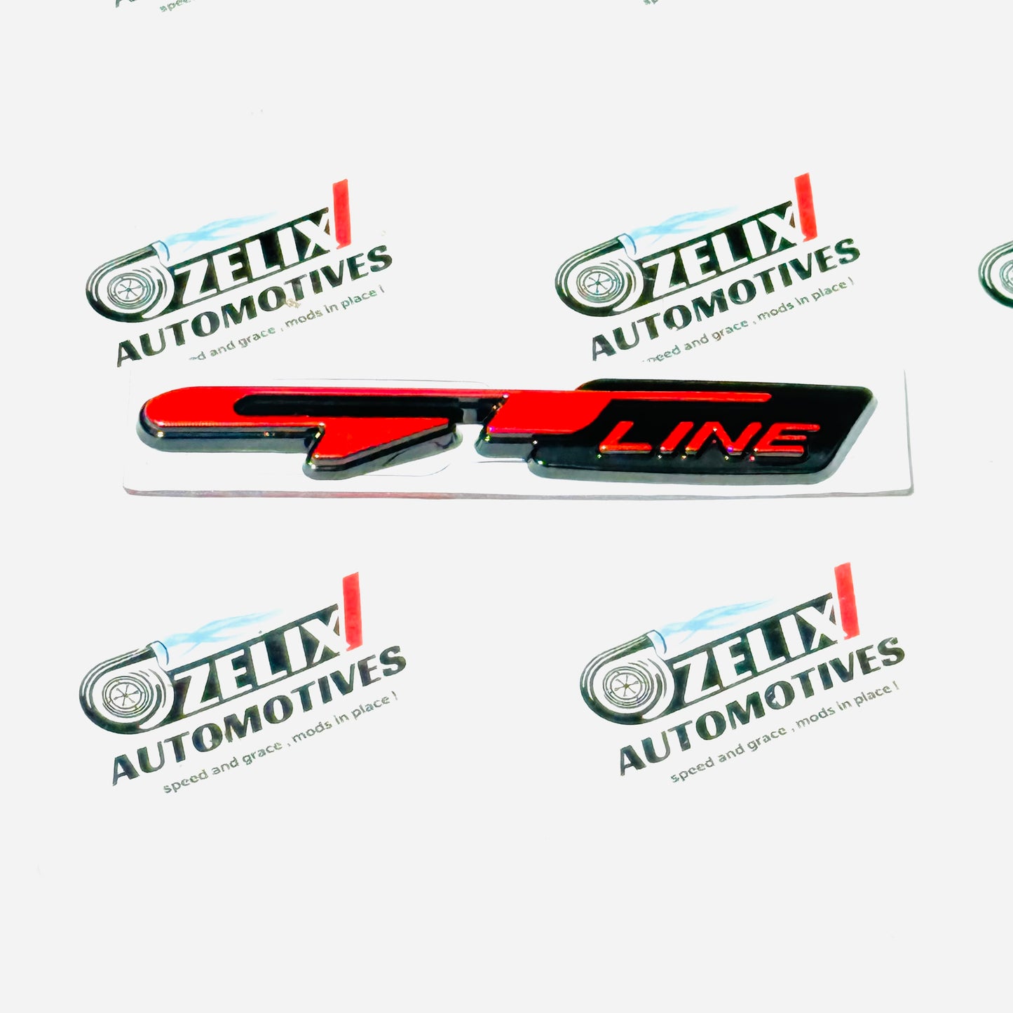GT Line 3D Metal Sticker | Universal Aftermarket Car Emblem Badge
