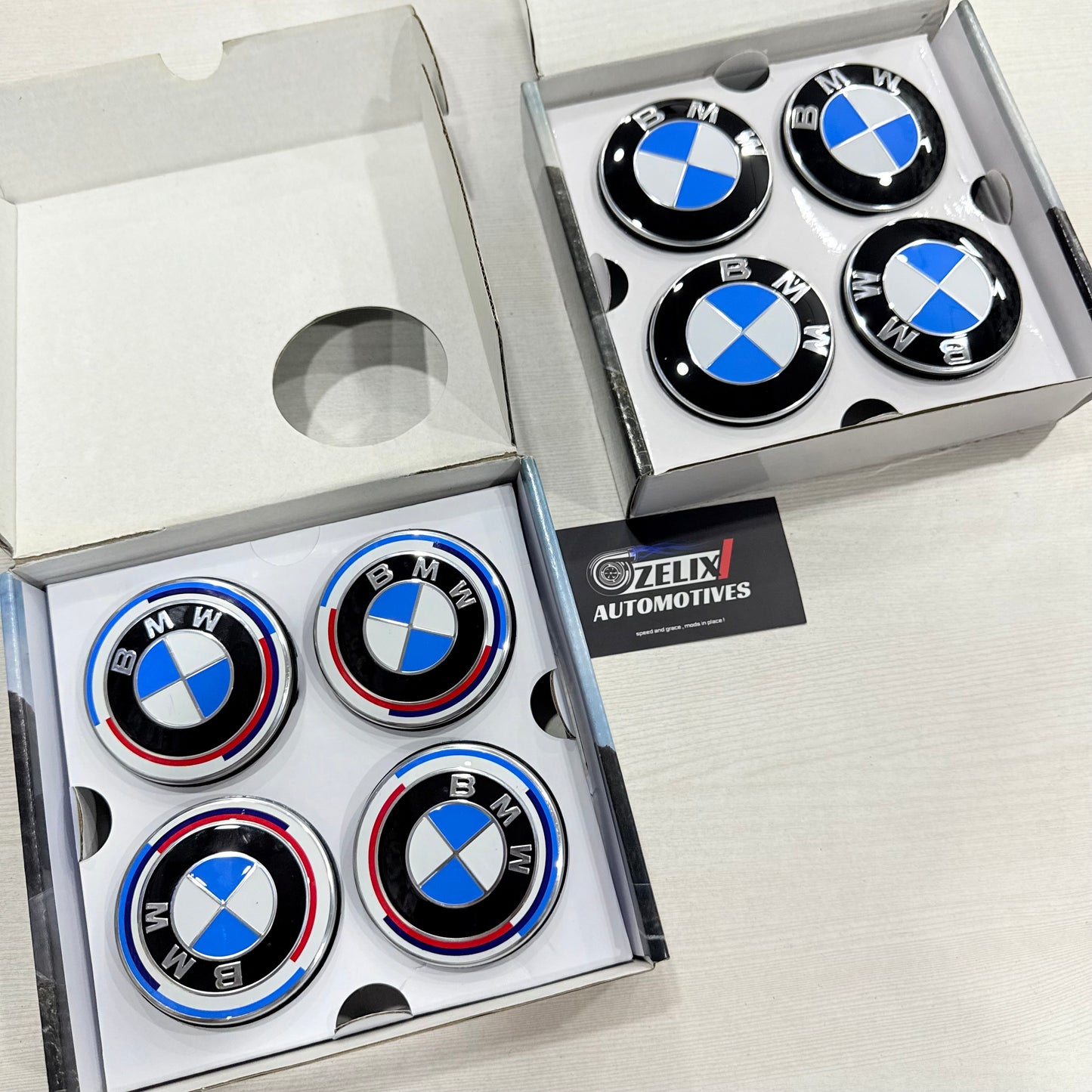 BMW Floating Wheel Center Caps (Set of 4 x 120 mm) | 50th Anniversary and Standard Edition