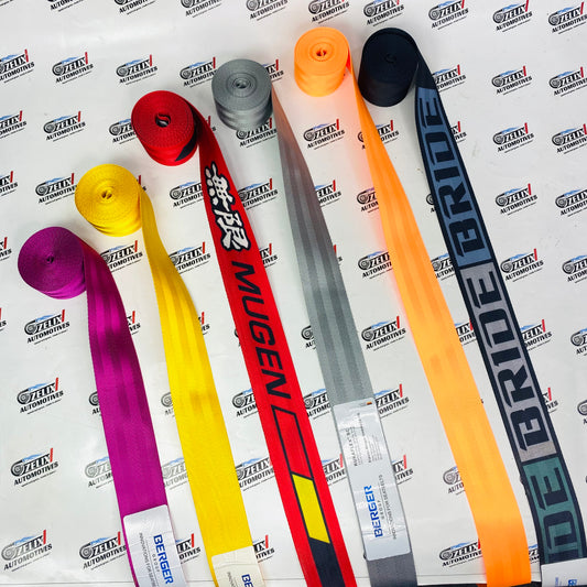 Berger Group seat belts in multiple colors