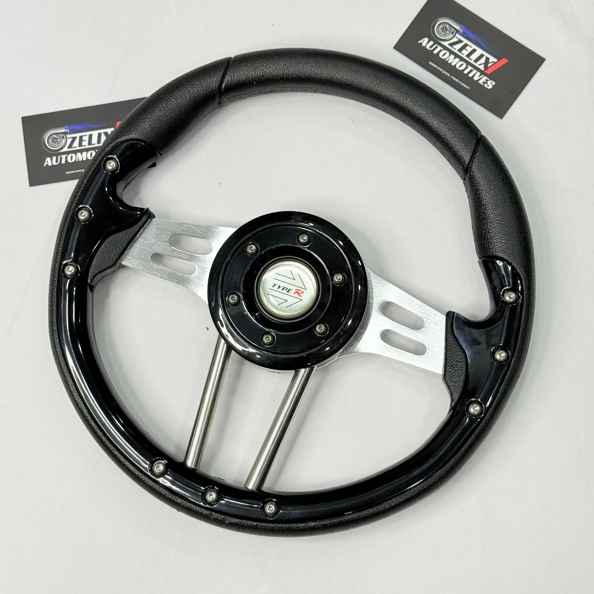TYPE-R steering wheel with premium grip in Black color