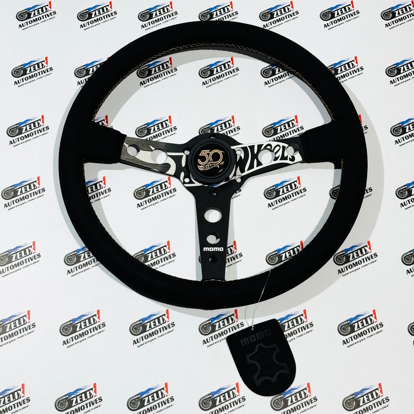 MOMO Hot Wheels Edition Steering Wheel | Premium (Leather/Alcantara) Finish