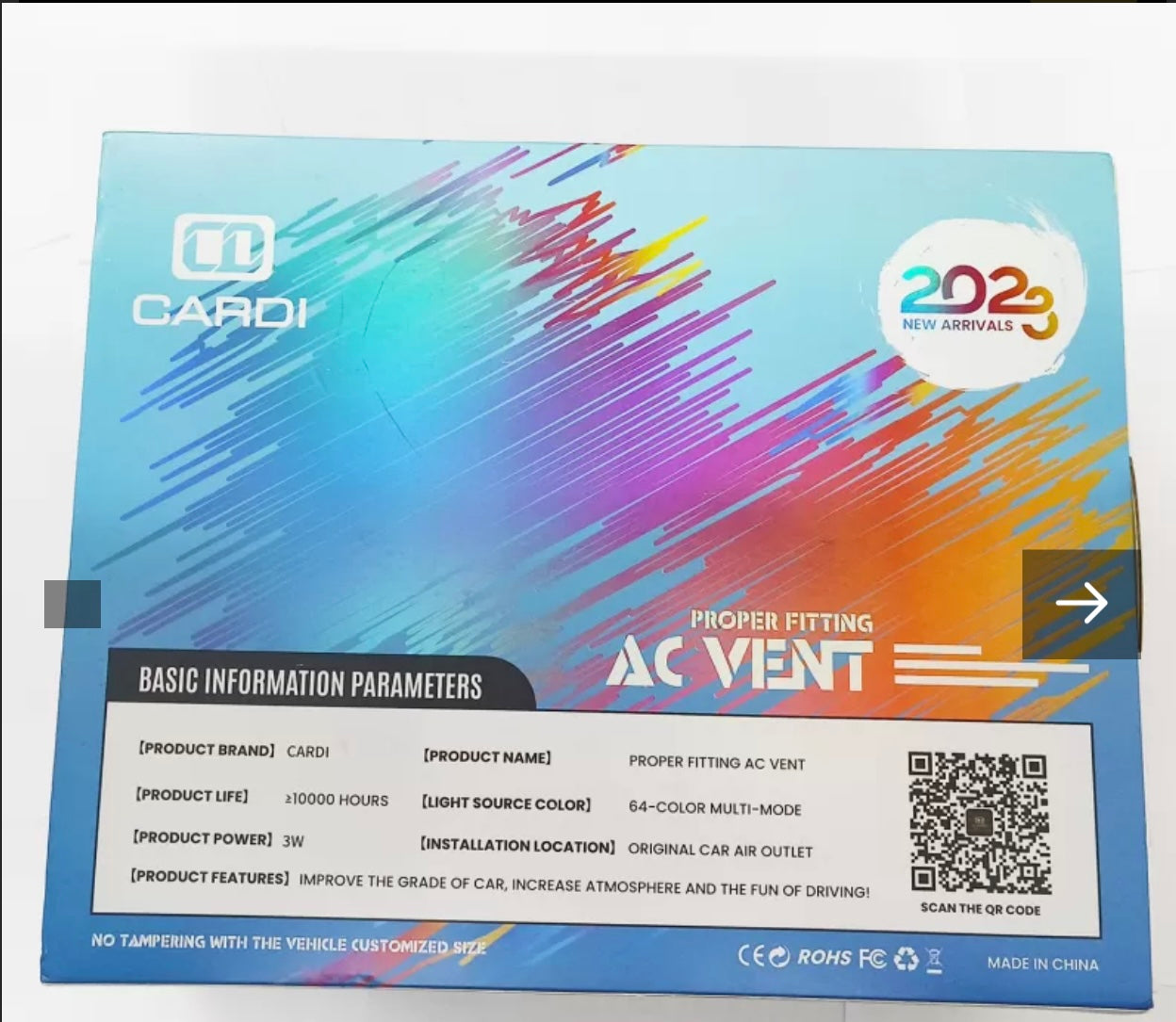 Cardi K3 AC Vent Ambient Light For Mahindra Thar ROXX 2024 Onwards