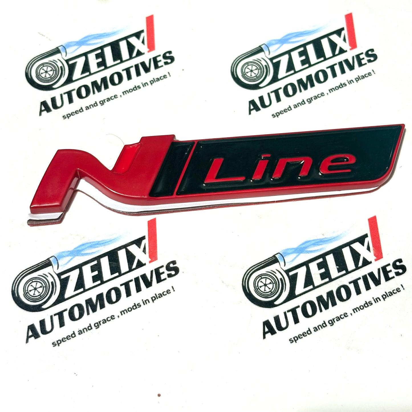 N Line Metal Emblem Badge | Universal Aftermarket Monogram Sticker
