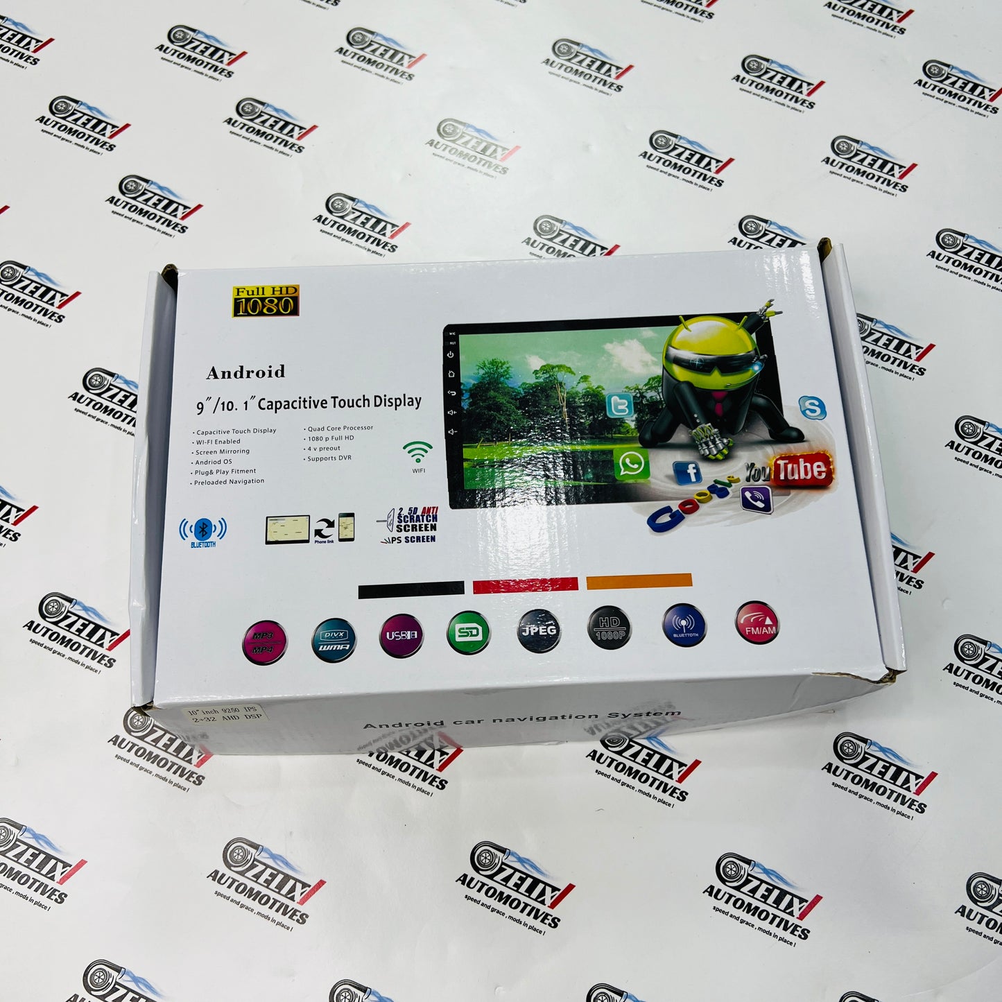 Car stereo with Android system, available in 9" and 10.1" screen sizes