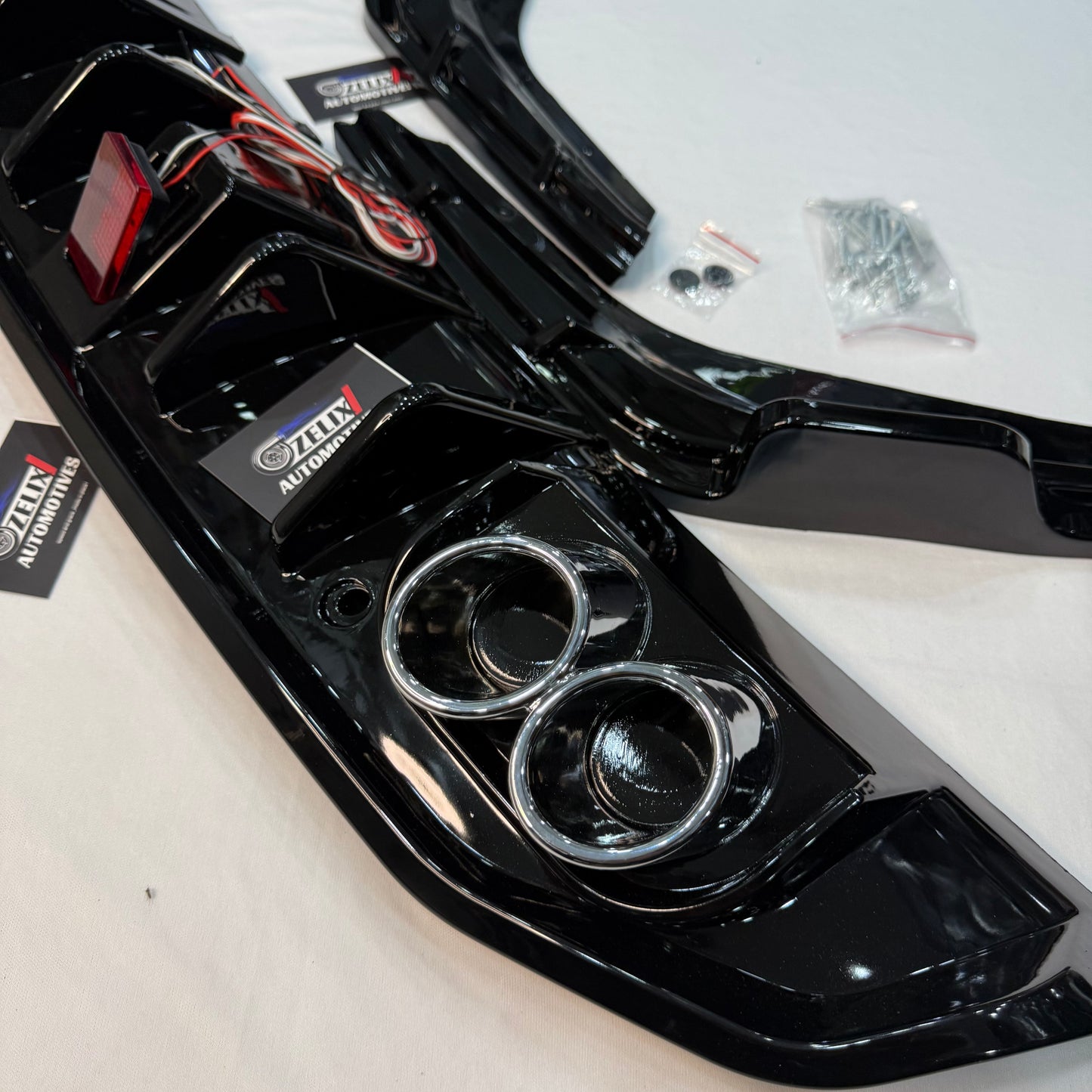 Hyundai Verna (2021–Onwards) F1-Style Rear Diffuser With LED | Aftermarket ABS