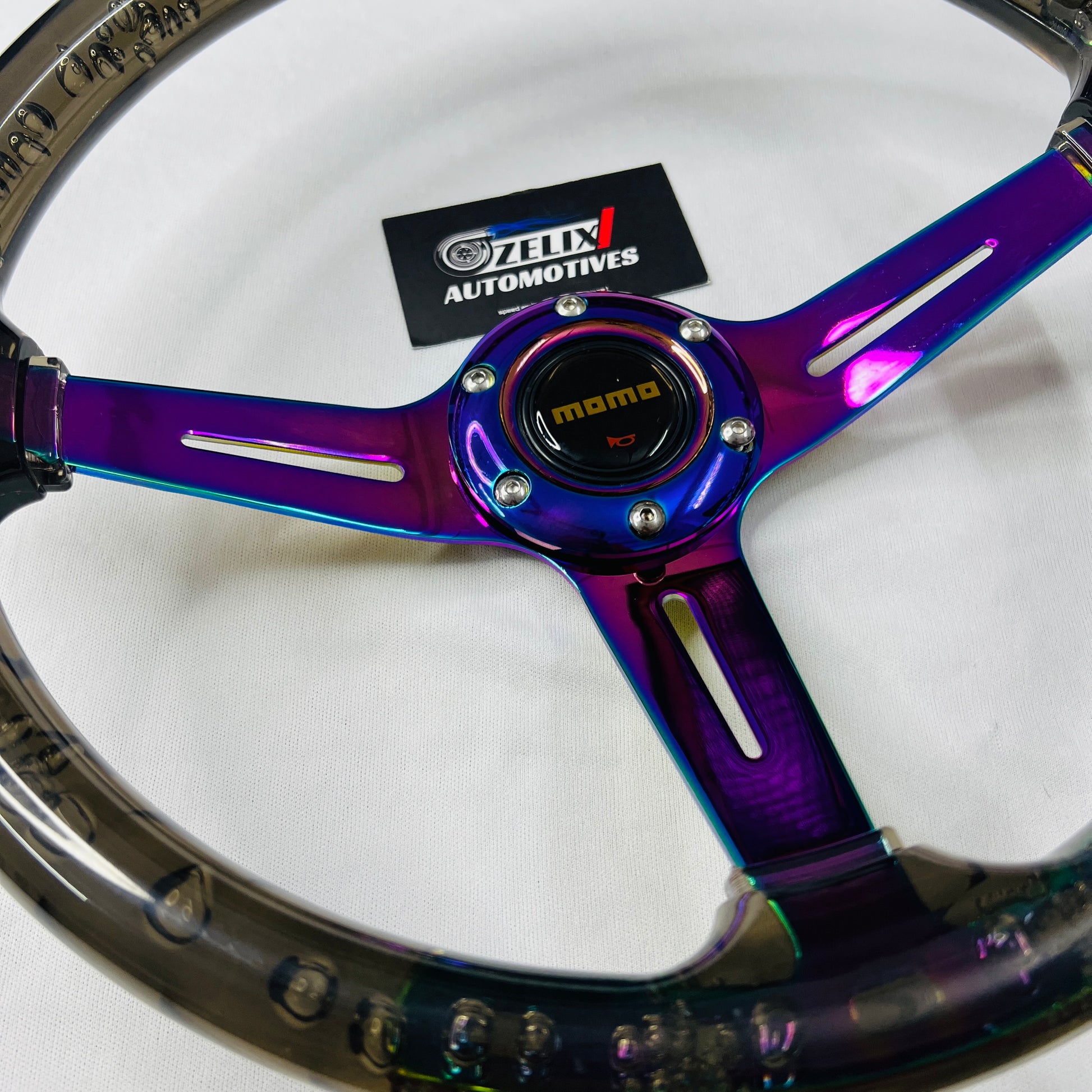 MOMO bubble grip steering wheel in Smoke  Color