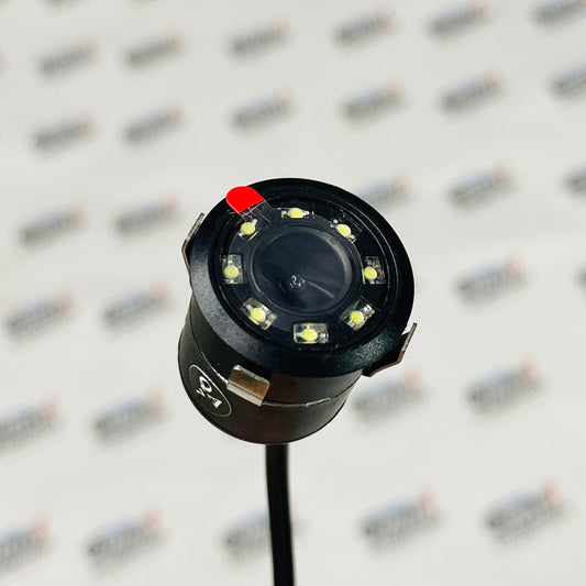 Car backup camera with wide angle HD view and night vision support