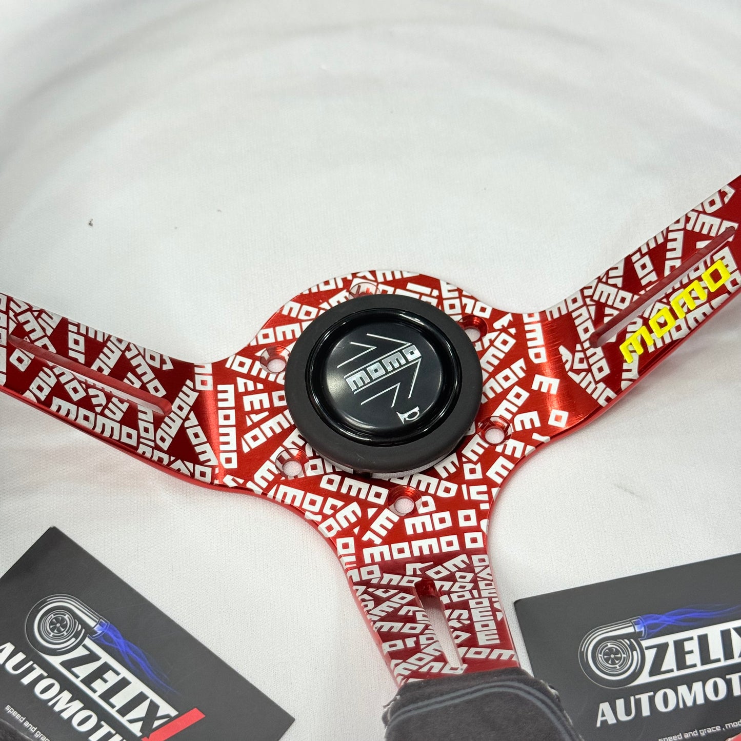 MOMO 14-Inch Alcantara Universal Steering Wheel.