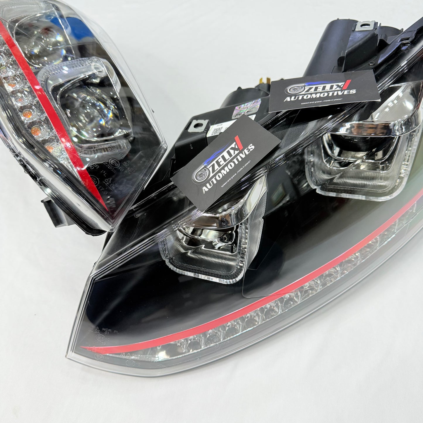 Polo UU Style Red Line Projector Headlights | Aftermarket