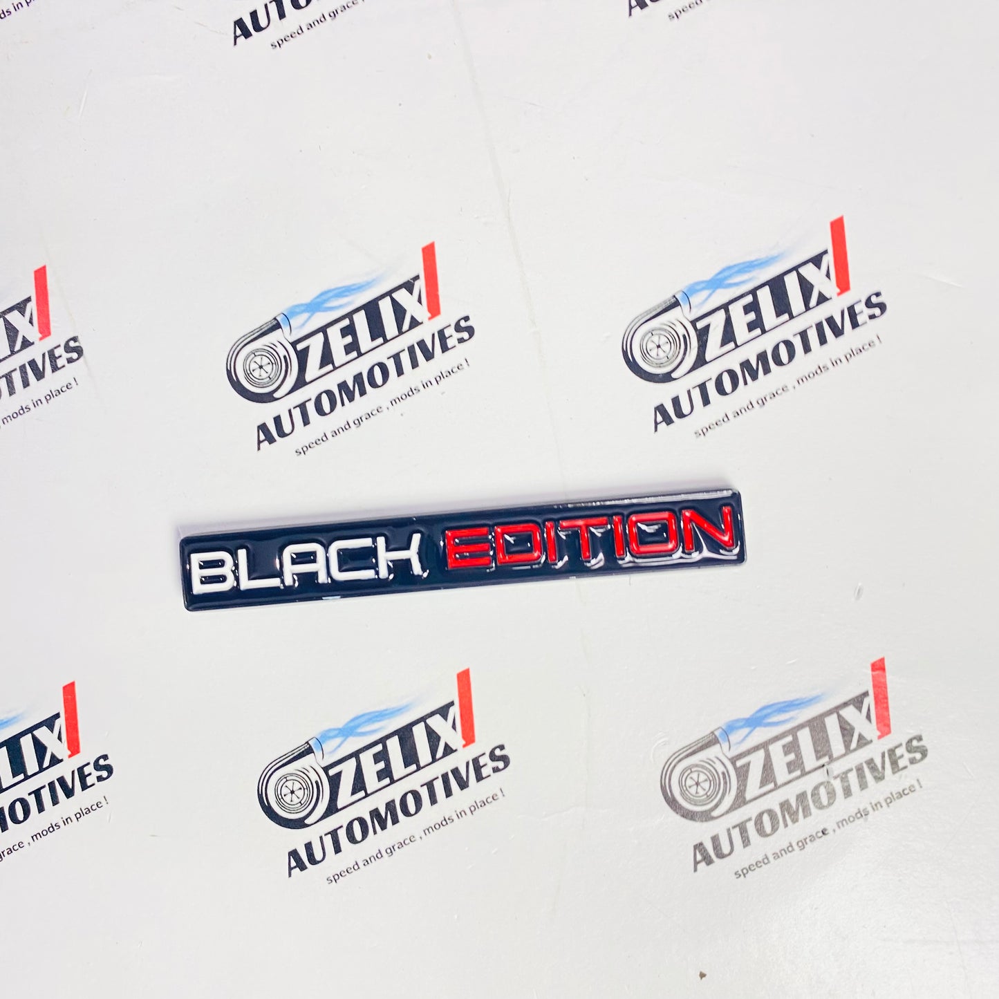 Black Edition Metal Emblem Badges | Universal Sticker