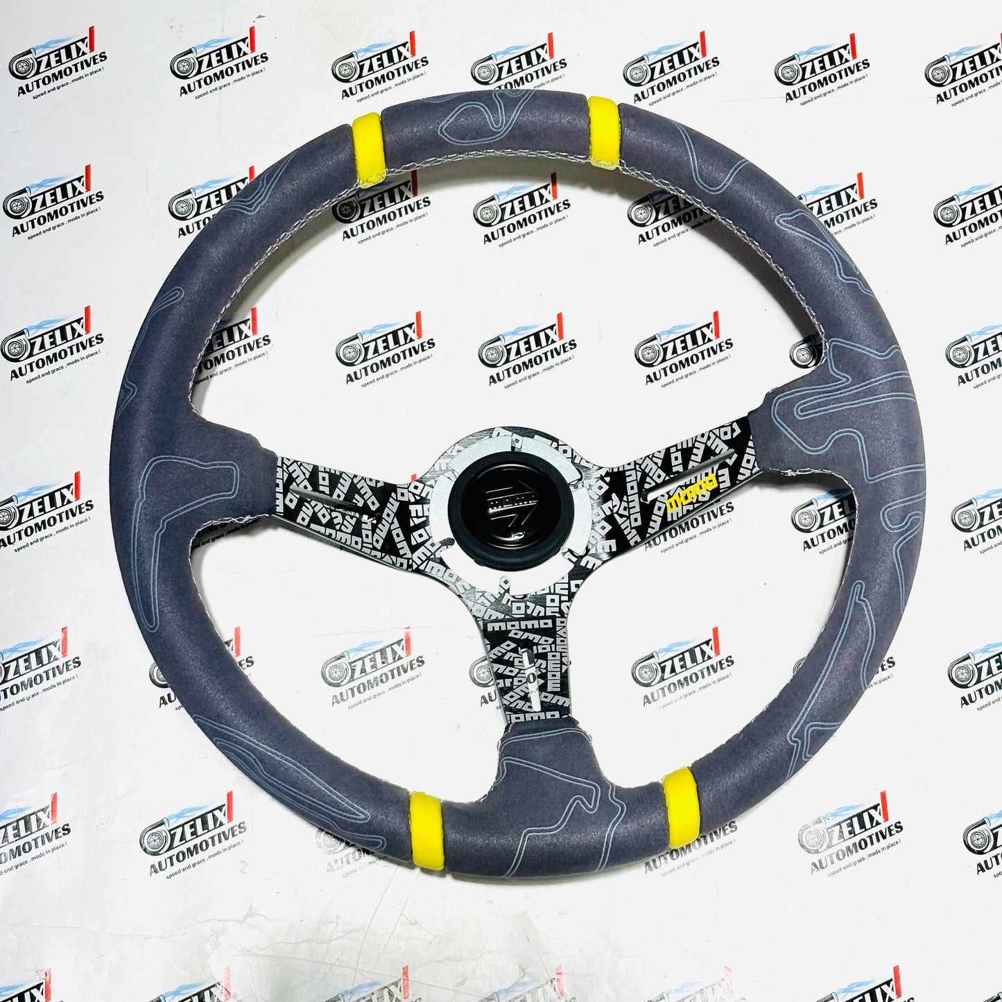 MOMO 14-Inch Alcantara Universal Steering Wheel.