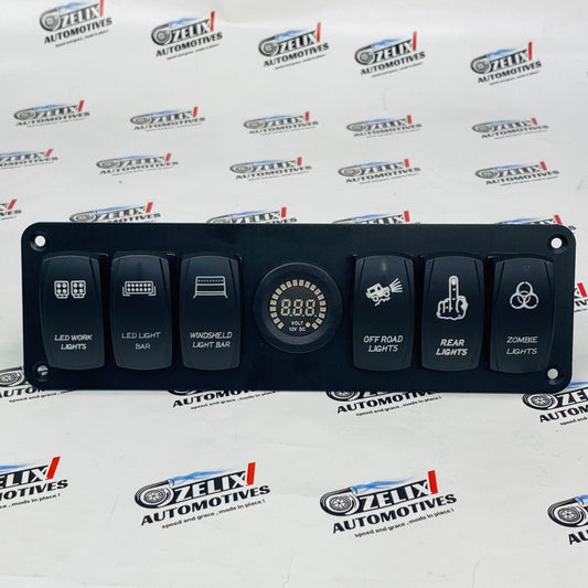 6 Gang Switch Panel with Universal Fit