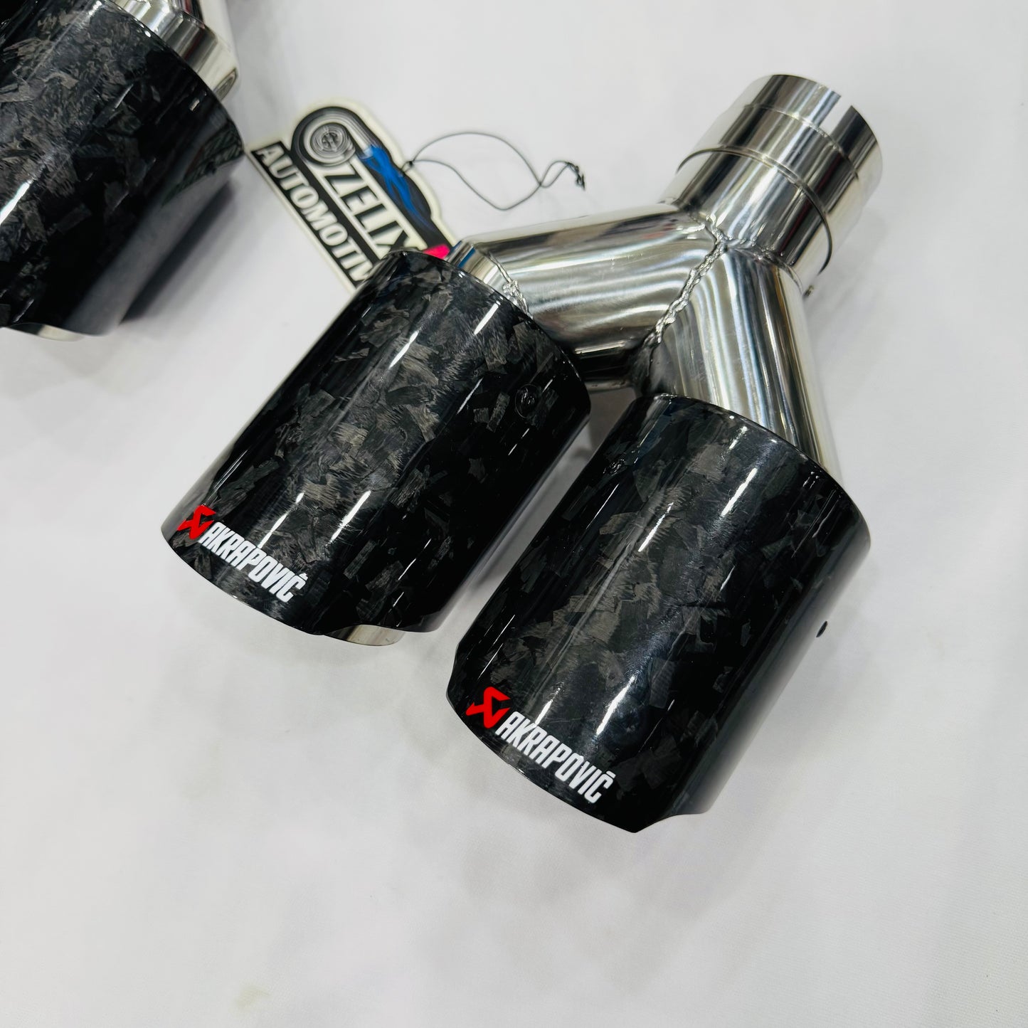 Akrapovic Dual Tip | Akra Forged Carbon Dual Exhaust Tip