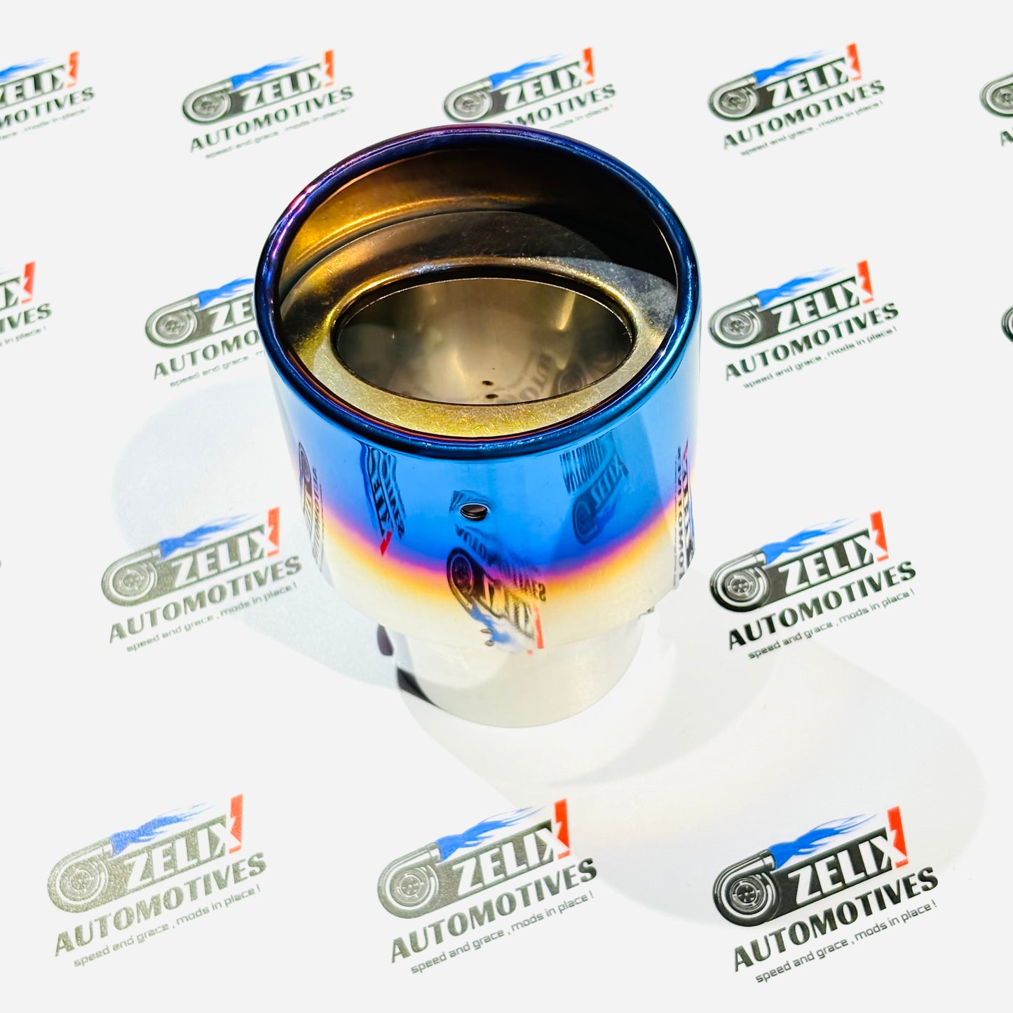 HKS Single Exhaust Tip | Enhances Sporty Look Universal Fit Colours Options (Burnt,Neo-Crome,Rainbow)