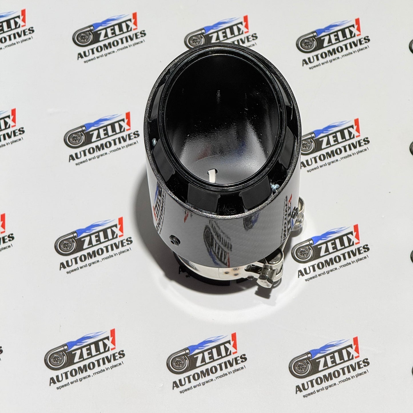 Porsche Style Single Exhaust Tip | Premium Glossy Carbon Finish