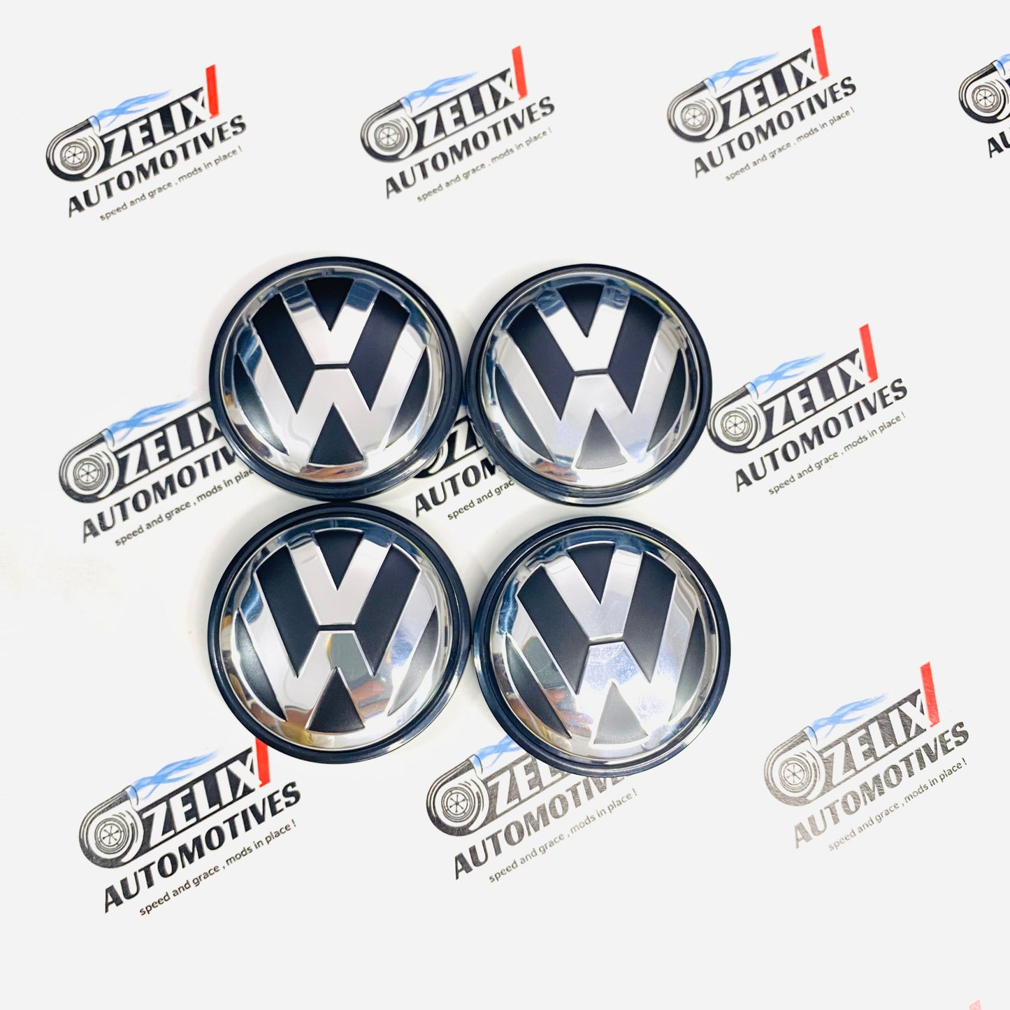 Volkswagen Polo Wheel Center Caps (5.5cm) – Premium Set of 4