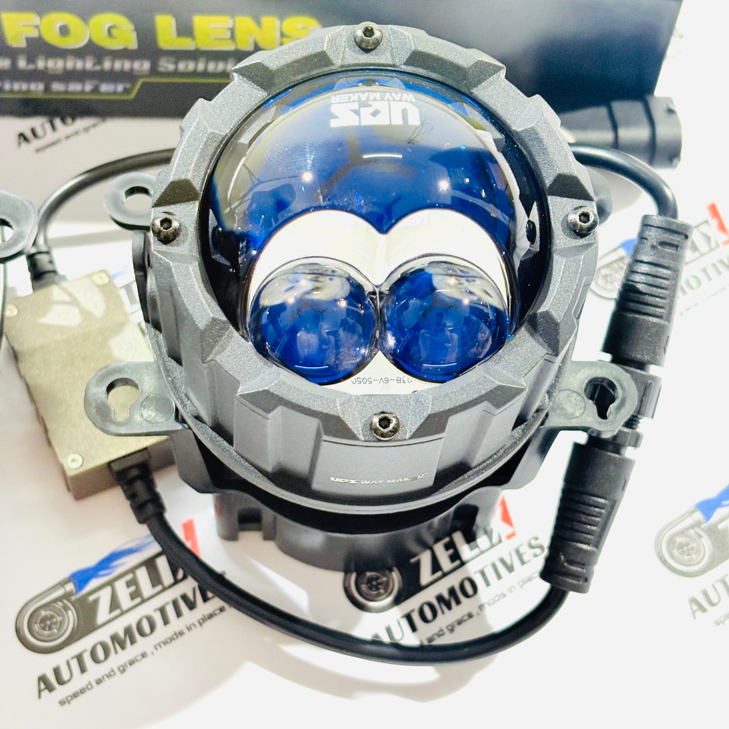UPS Way Maker F75 Pro 3-Inch Bi-LED Tri-Colour Projector Fog Lamp | Compatible with Suzuki and Toyota