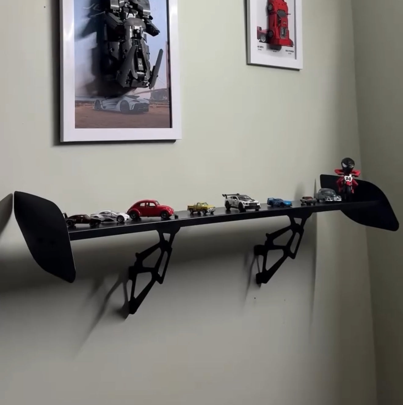 Porsche GT3 RS Metal Spoiler Shelf | Motorsports Inspired Display Shelf