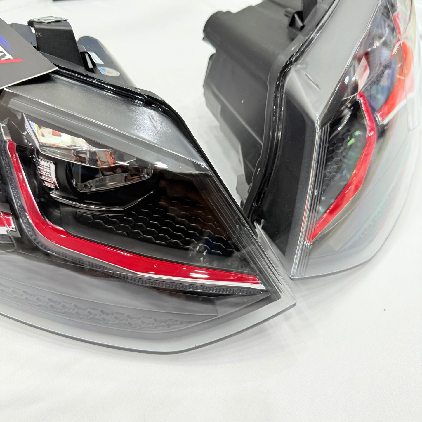 Polo And Vento Golf‑Style Red Line Projector Headlights | Aftermarket