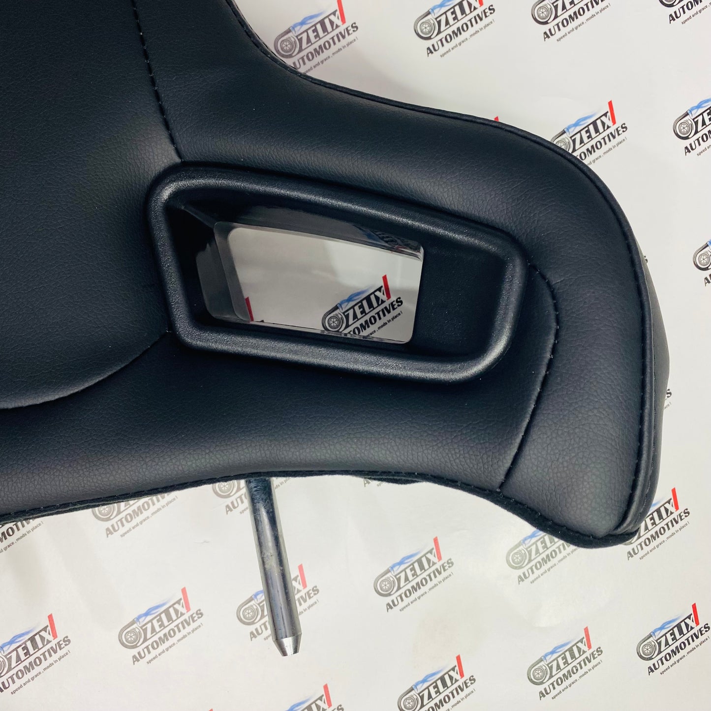 Racing-Style Car Seat Headrest Pillow – Universal Adjustable & Detachable