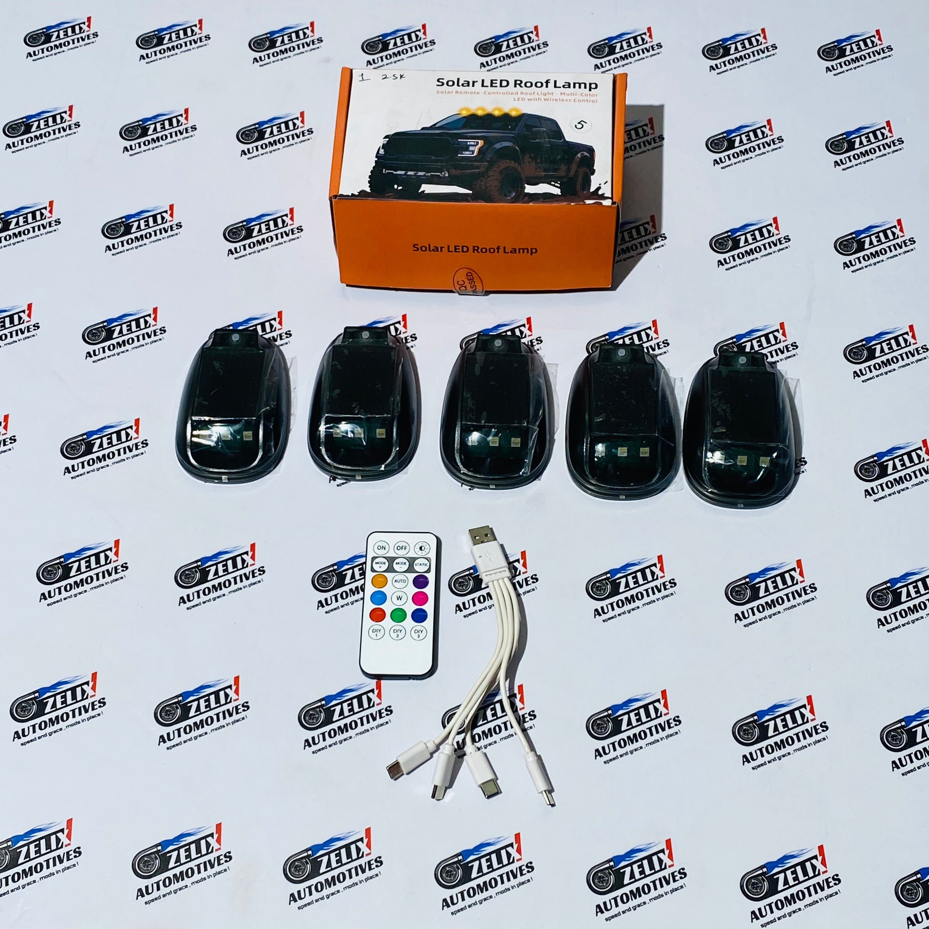 Solar LED Roof Lamp with Multi-Color Remote Control – Zelix