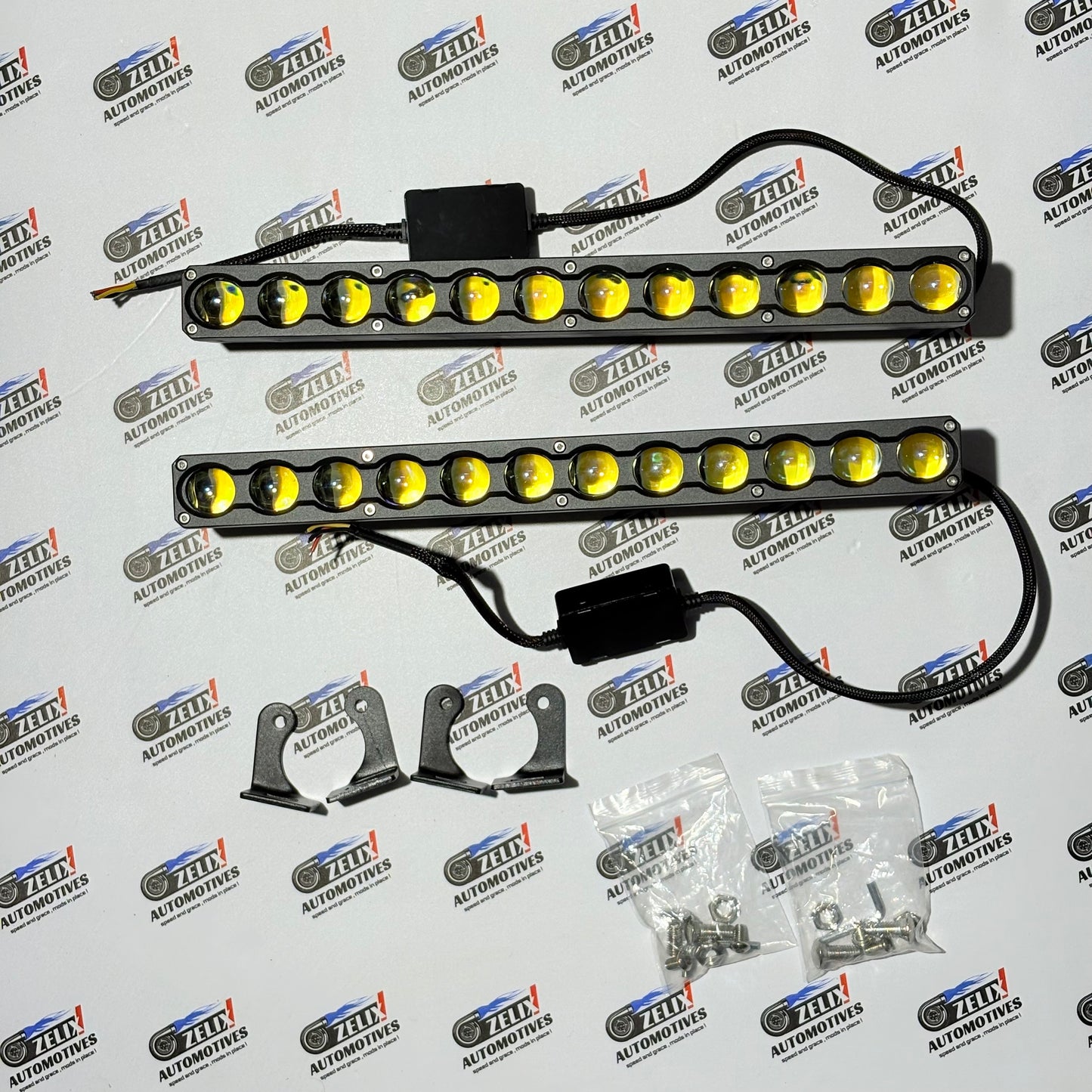 LED Work Light Bar | Dual Color White & Yellow Auxiliary Lights (Pair)