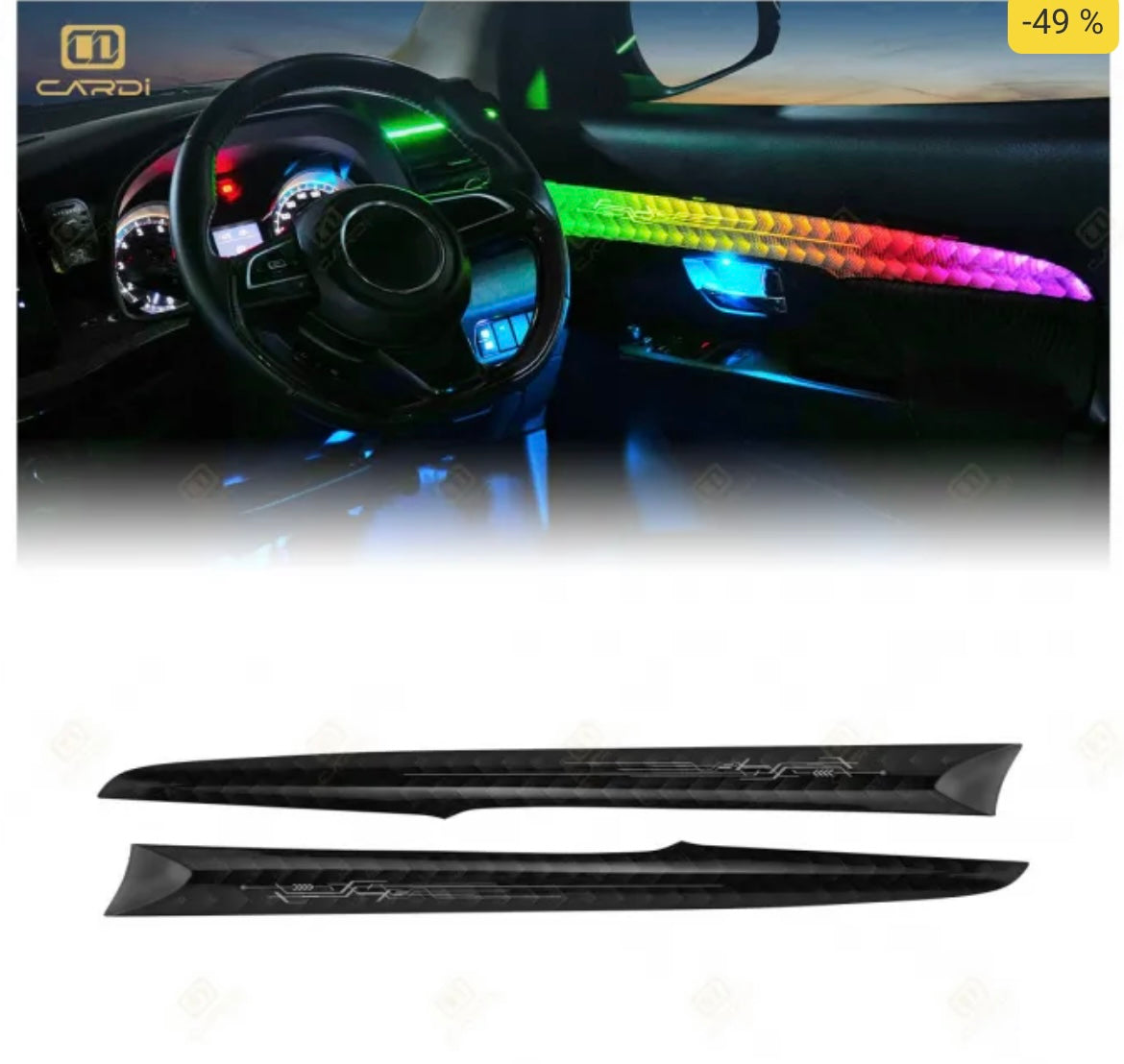 CARDI D19 OEM Ambient Lights For Maruti Suzuki Ertiga 2018 Onwards - 18 Pieces