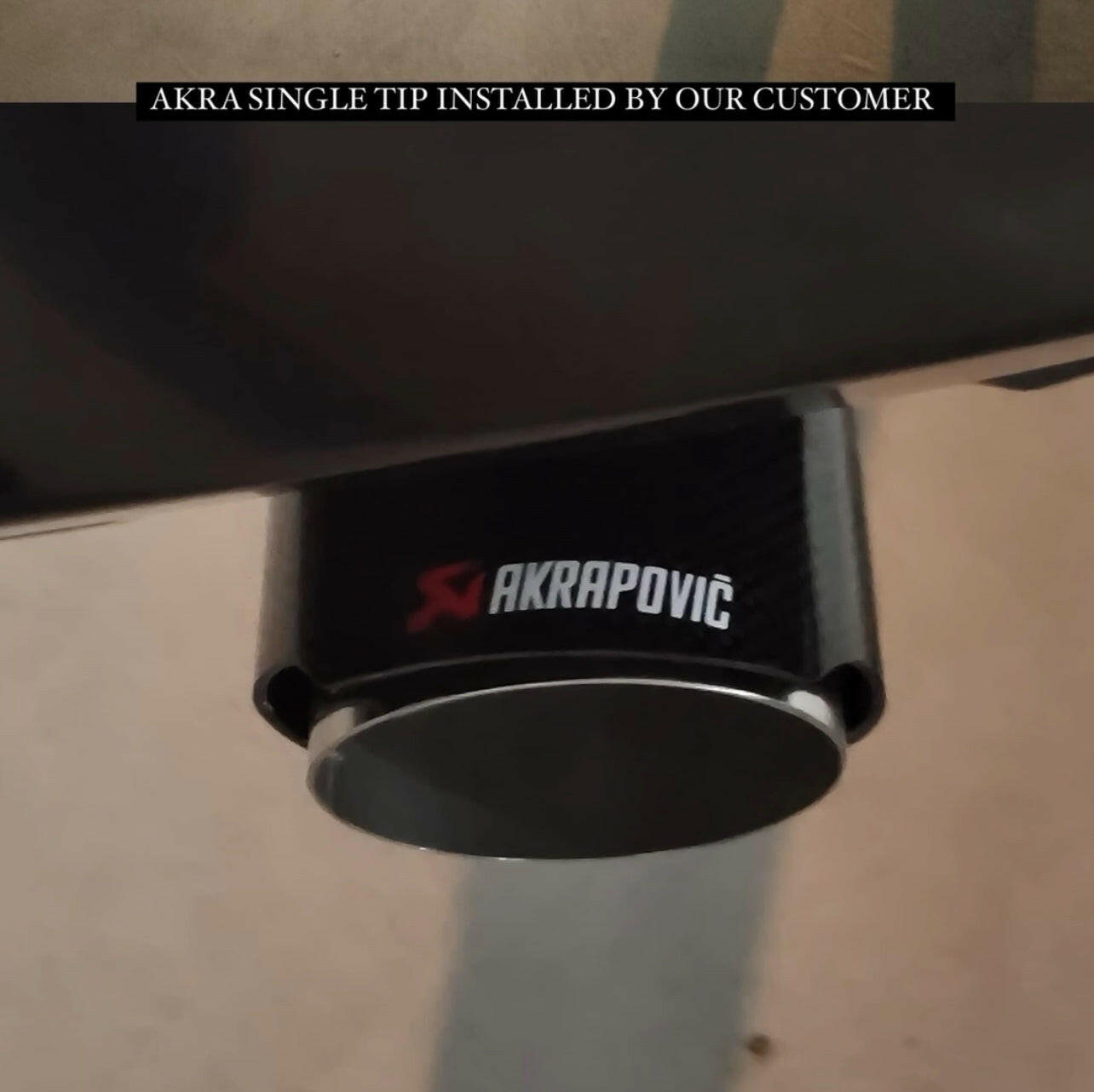 Akrapovic Installed Tip