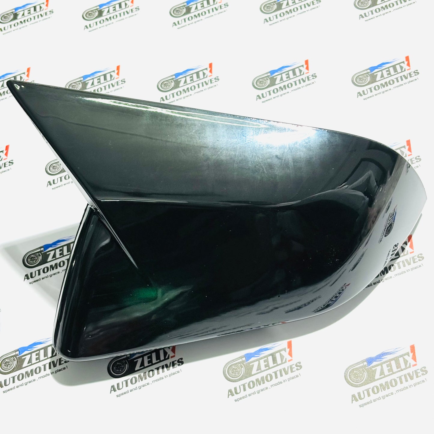 Ford Mustang Batman Style Mirror Covers with Indicator Lights | Premium Glossy Black (Fits 2016-2023 Models)