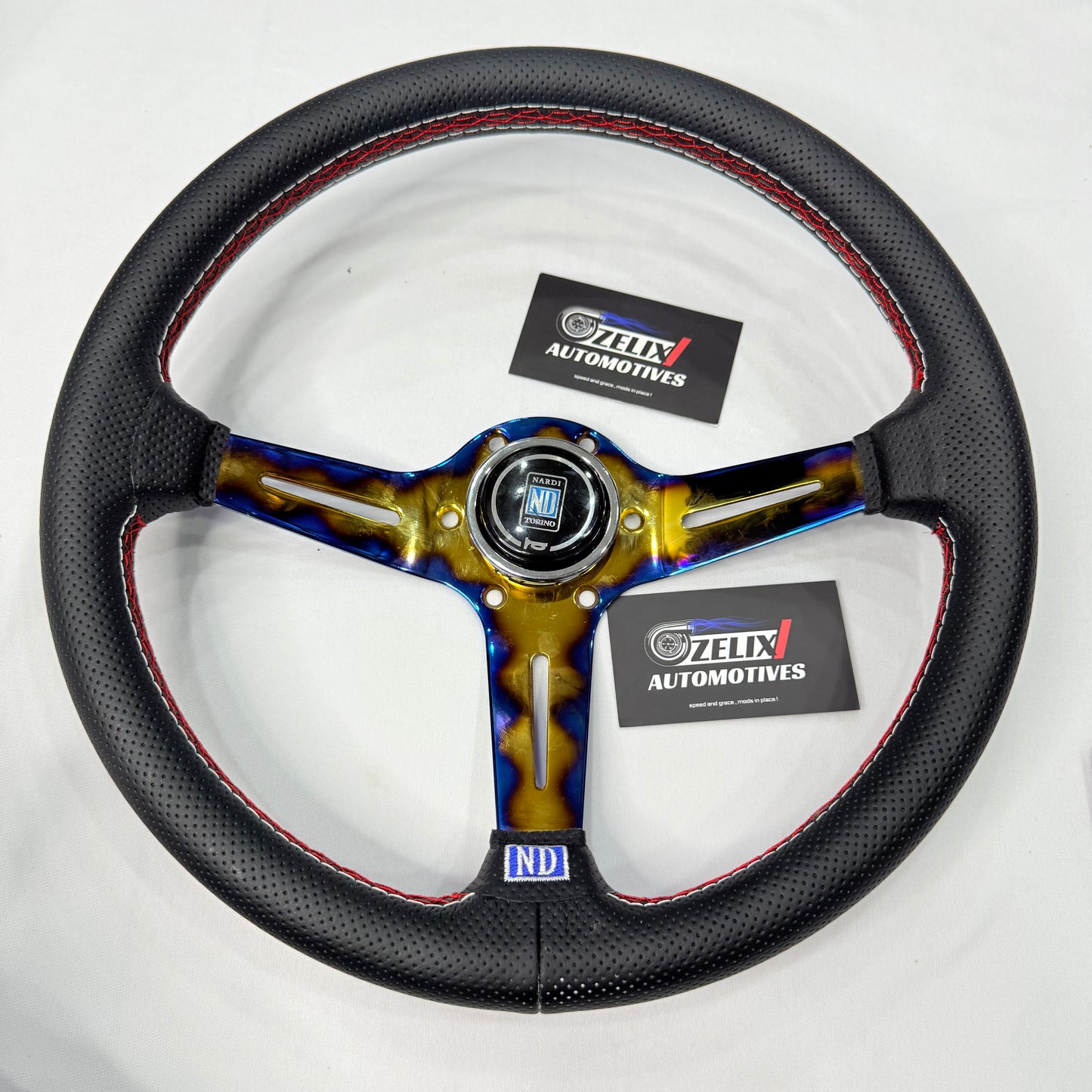 NARDI 14 Inch Titanium Gold Universal Steering Wheel