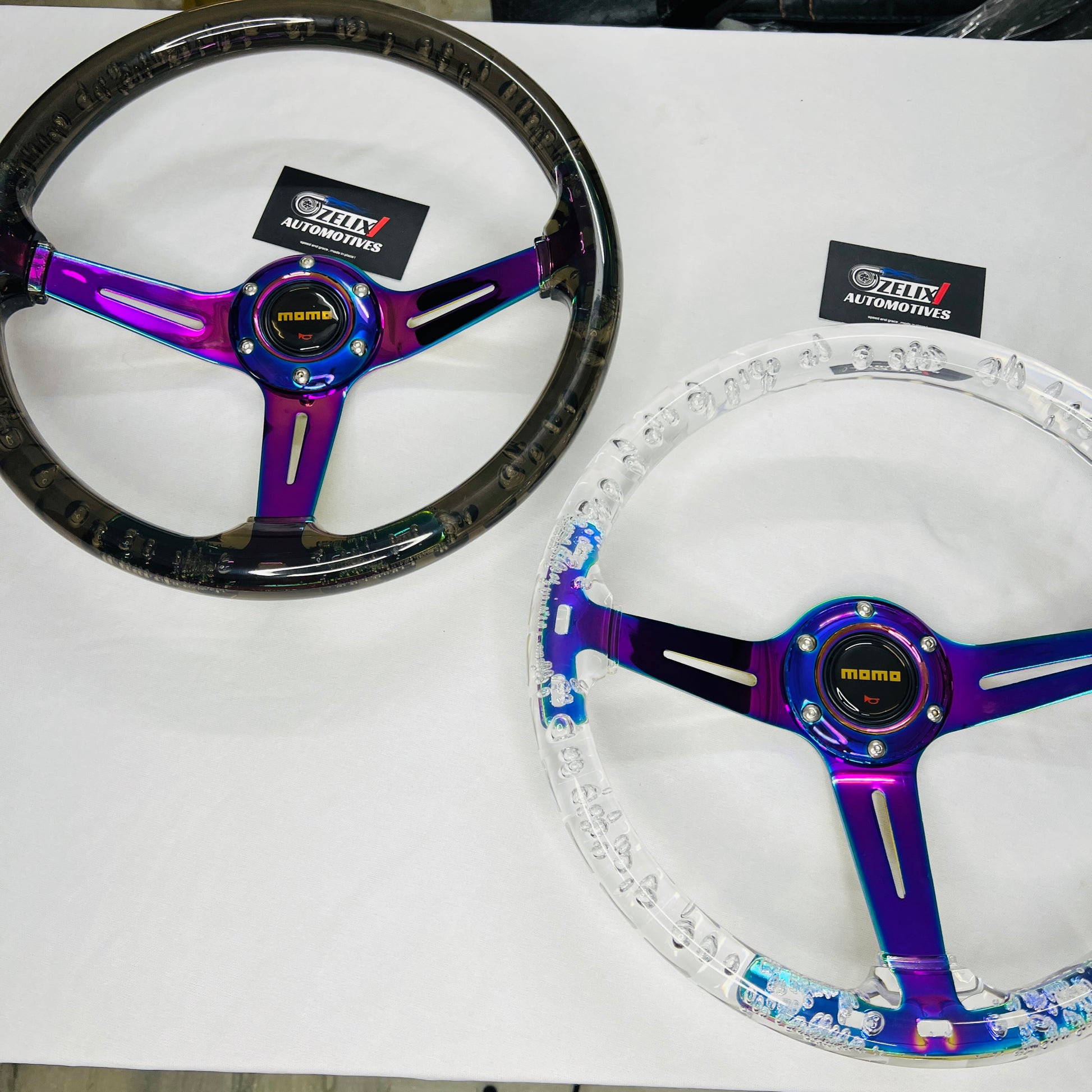 Aftermarket MOMO bubble steering wheel