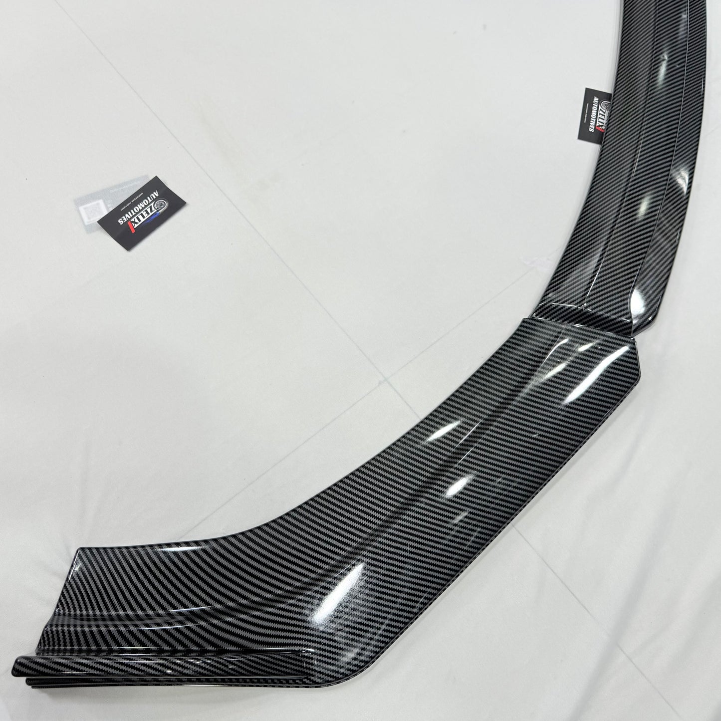 Universal 4 Pc Carbon Fiber Front Splitters with Lip | ABS