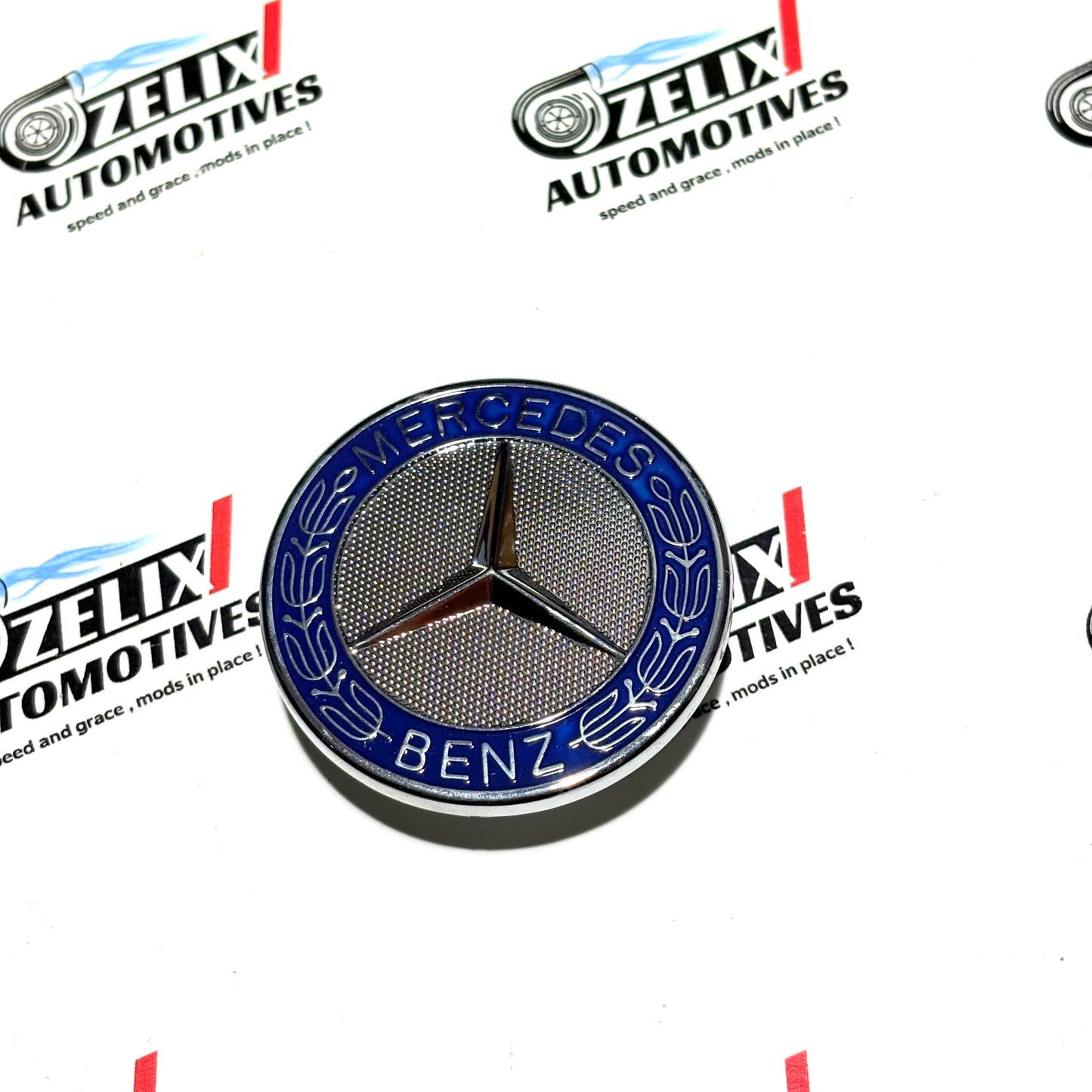 Mercedes-Benz Hood Emblem | Aftermarket (Blue & Black) Bonnet Logo Badge