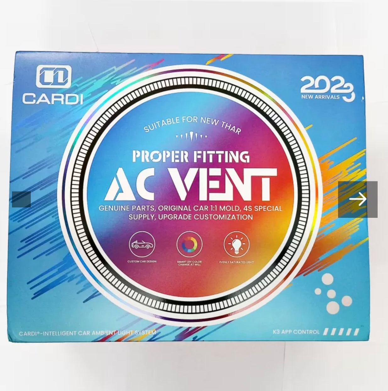 Cardi K3 AC Vent Ambient Light For Mahindra Thar ROXX 2024 Onwards