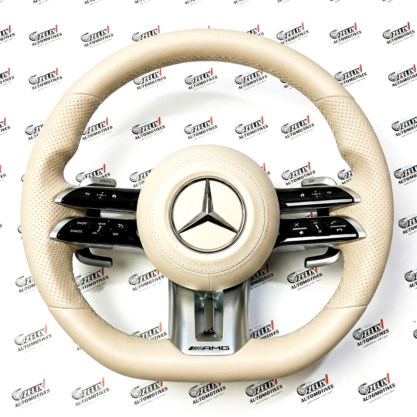 Mercedes-Benz AMG Steering Wheel | Premium Beige Interior Upgrade