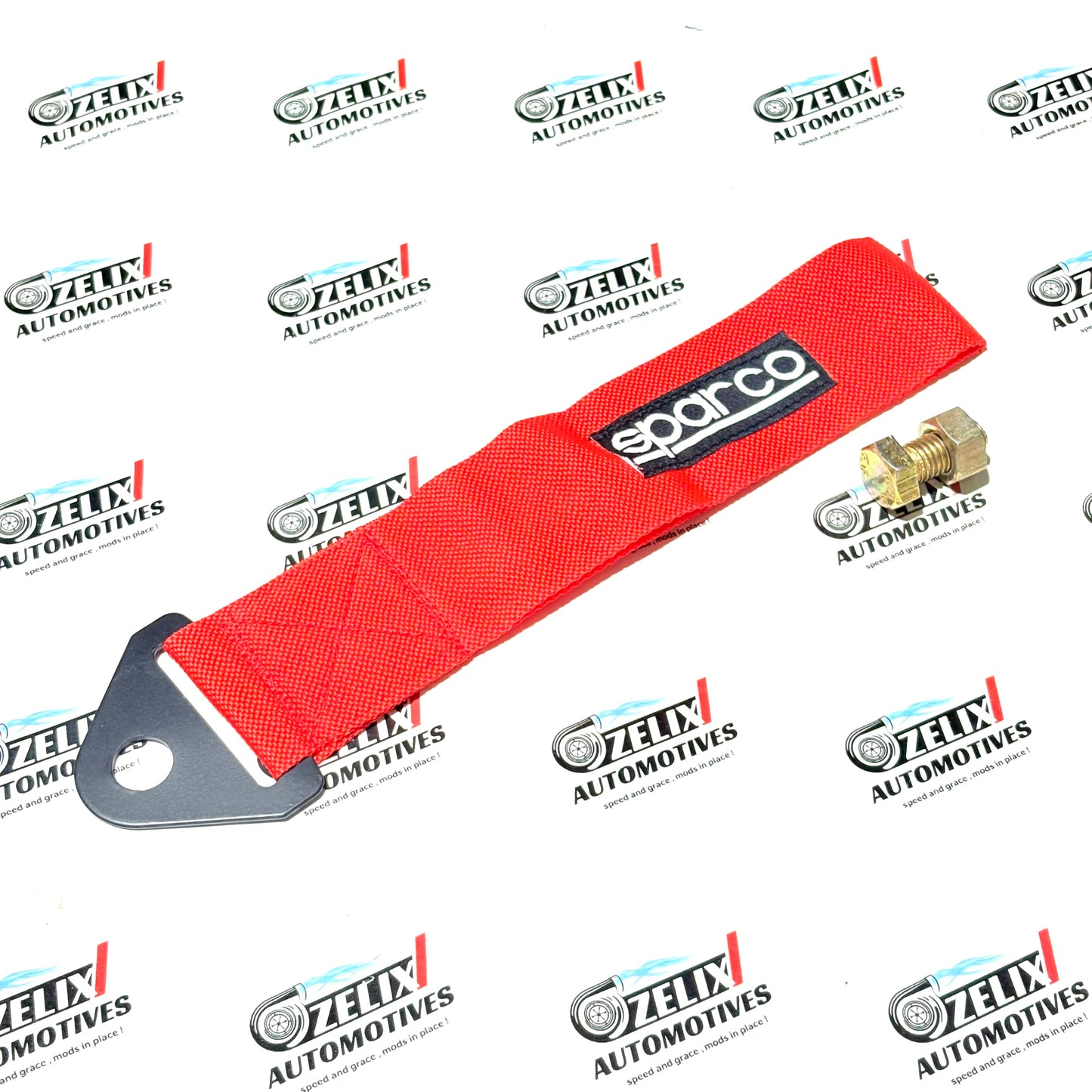 Sparco Front and Rear Tow Strap | Heavy-Duty Towing Hook Kit Multiple Colour Options