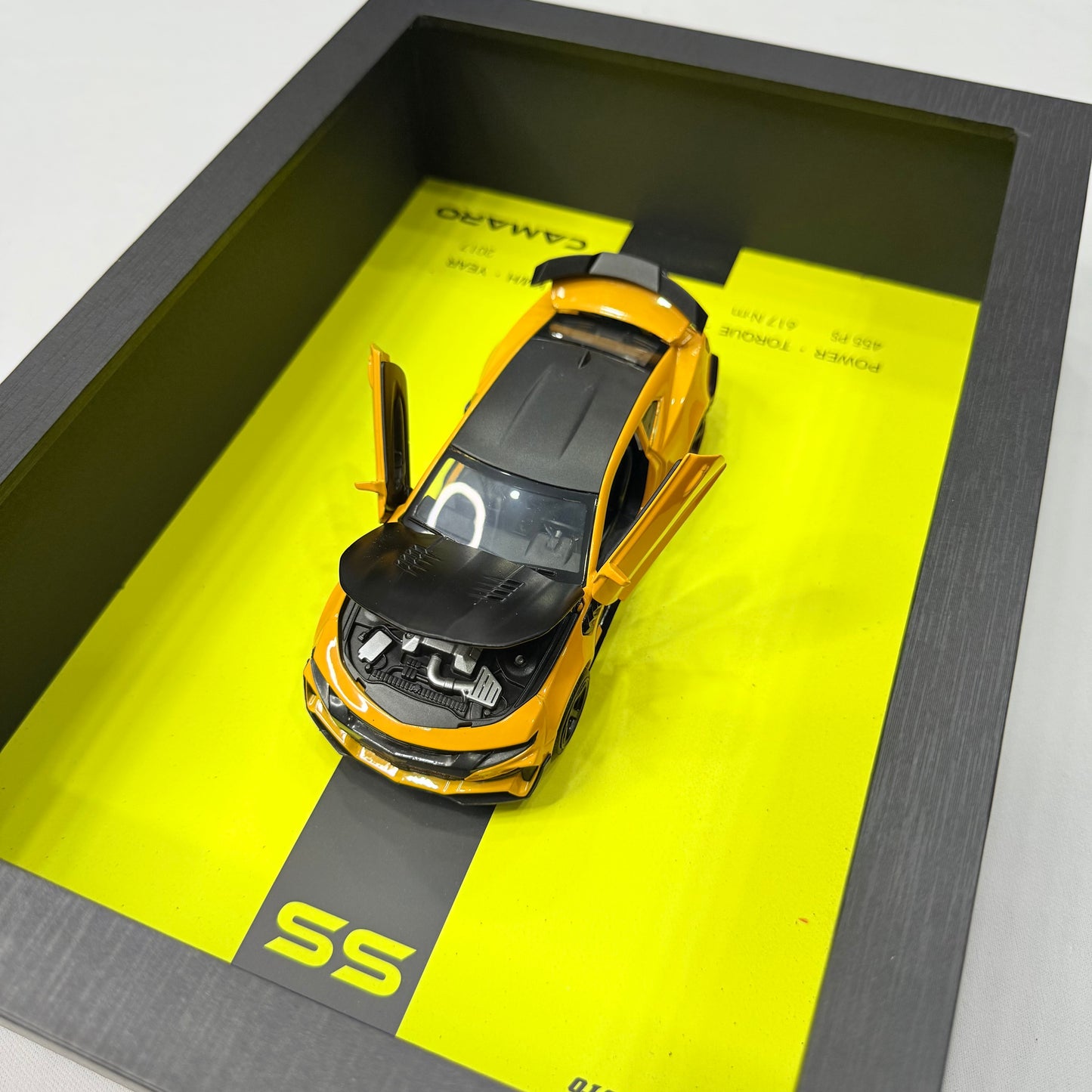 3D Car Frame Wall Art | Wooden Frame with Removable Die-Cast Cars