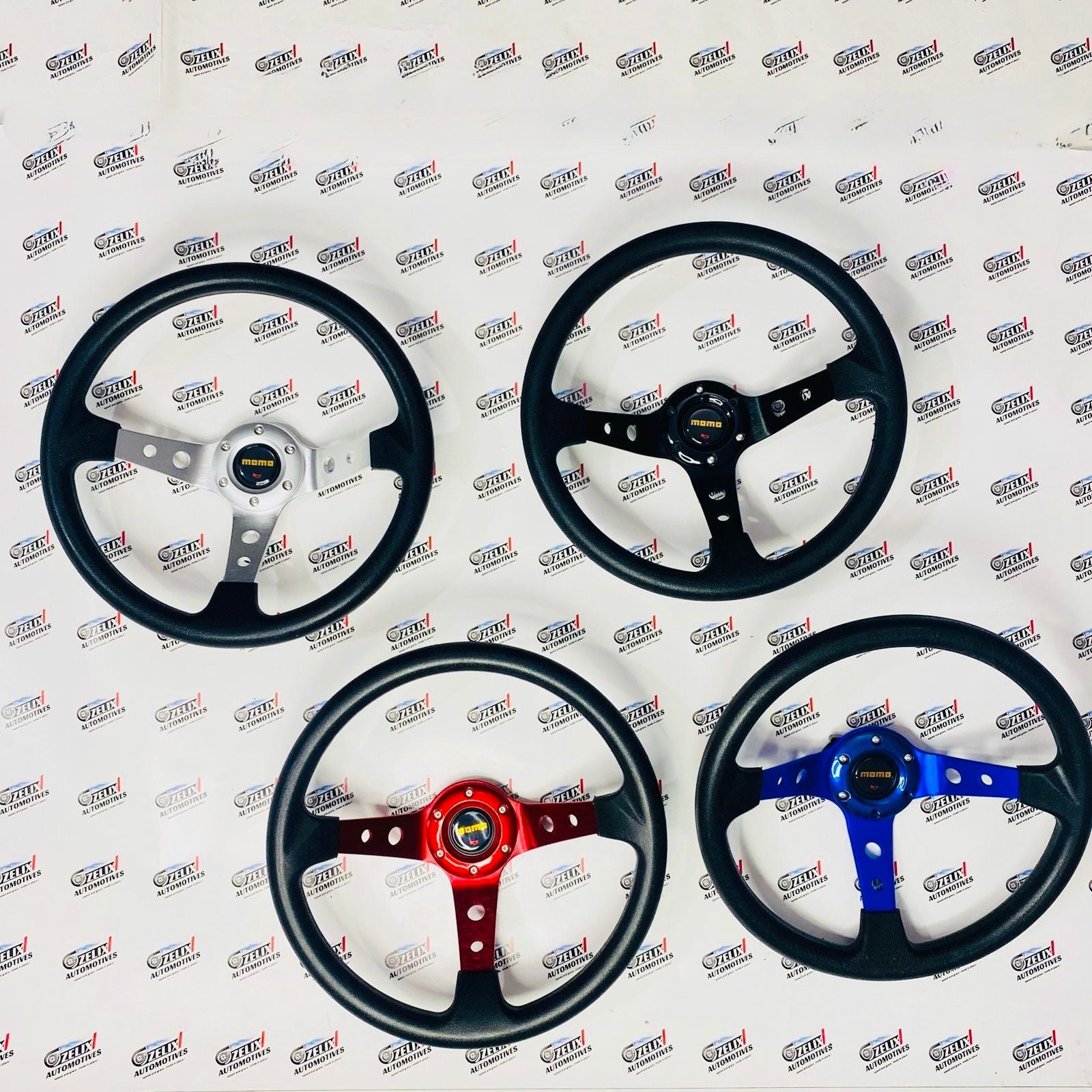 momo。 MOMO 14-Inch Deep Dish Steering Wheel | Universal Racing Style