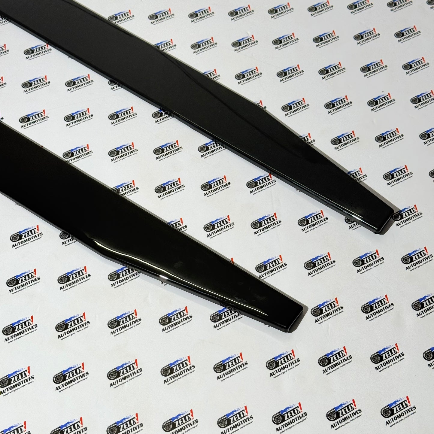 Universal Long Side Skirts Set Of-2 | Glossy Black Finish