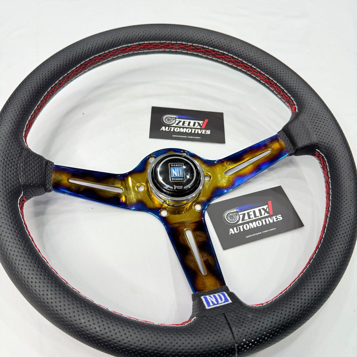 NARDI 14 Inch Titanium Gold Universal Steering Wheel