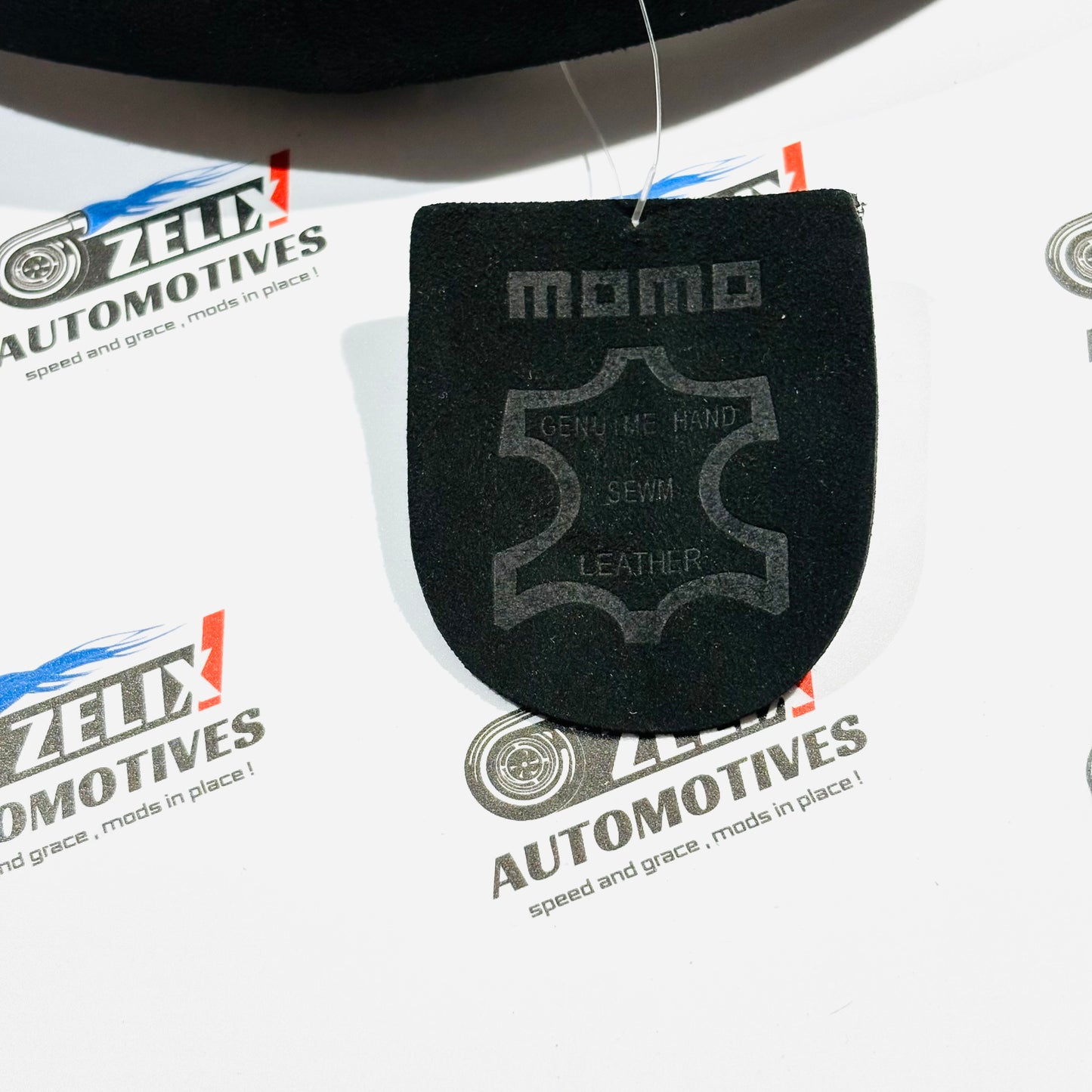 MOMO Full Black Flat Steering Wheel | Leather Finish Design