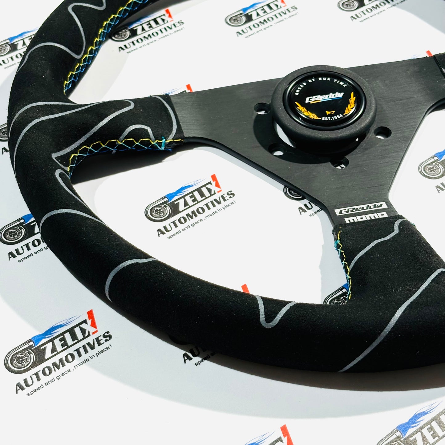 Momo × Greddy Collab Steering Wheel | Performance Racing Design