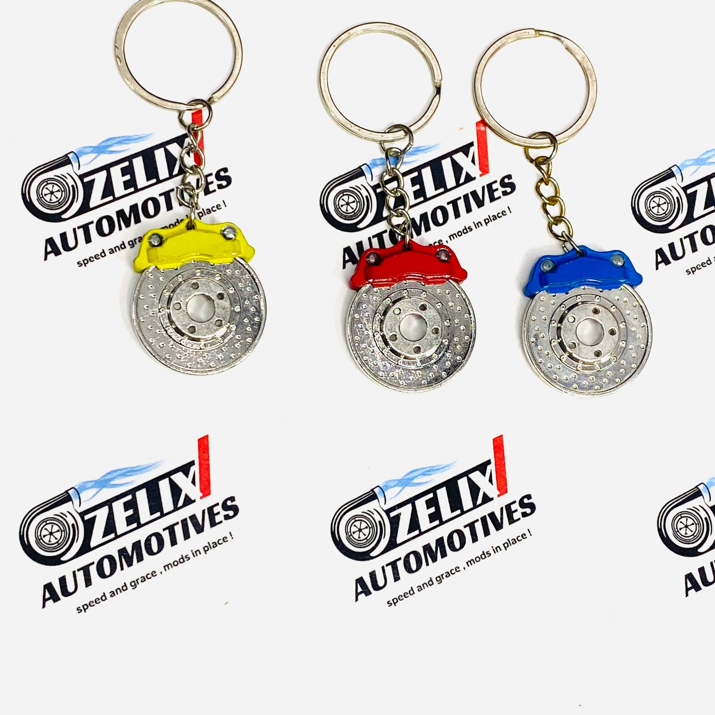 Disc Brake Keychain | JDM Style Metal Keyring (Multi-Color)
