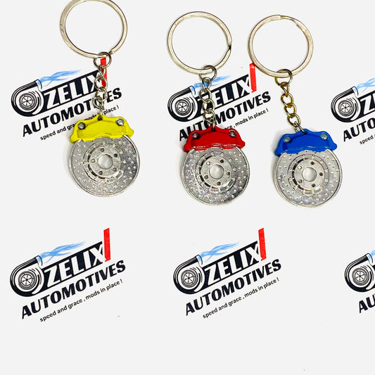Disc Brake Keychain | JDM Style Metal Keyring (Multi-Color)