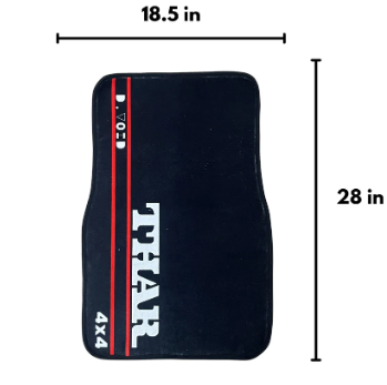 Mahindra Thar Premium Floor Mats | Anti-slip Backing for Added Safety
