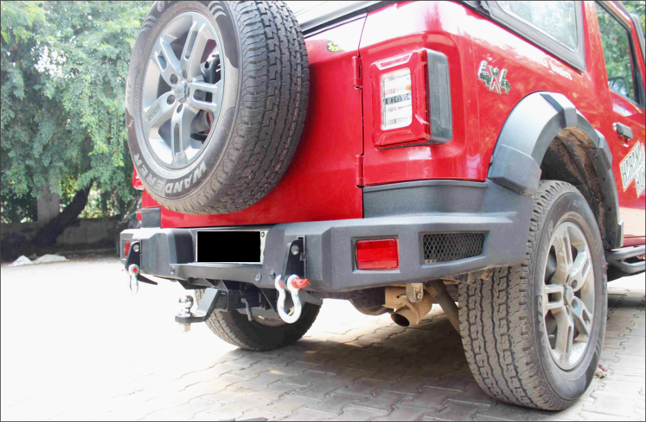 Mahindra Thar Rear Bumper Model-RM | Compatible with brake lights and Number plate