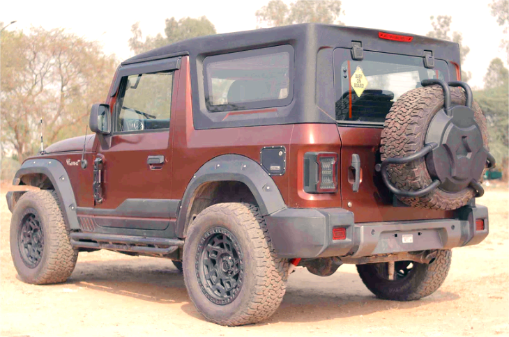 Mahindra Thar Stepney Cover Lock Model-I | Heavy-Duty Lockable Spare Wheel